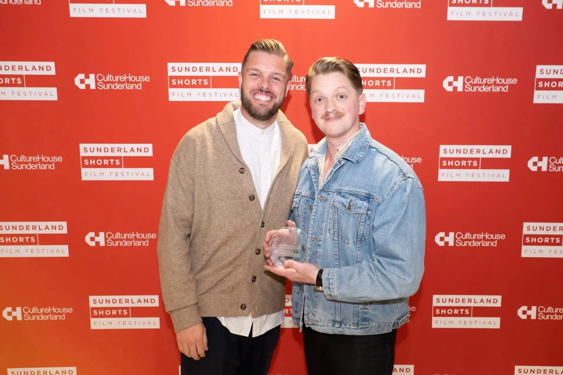Collecting the Audience Choice Award at Sunderland Shorts Film Festival